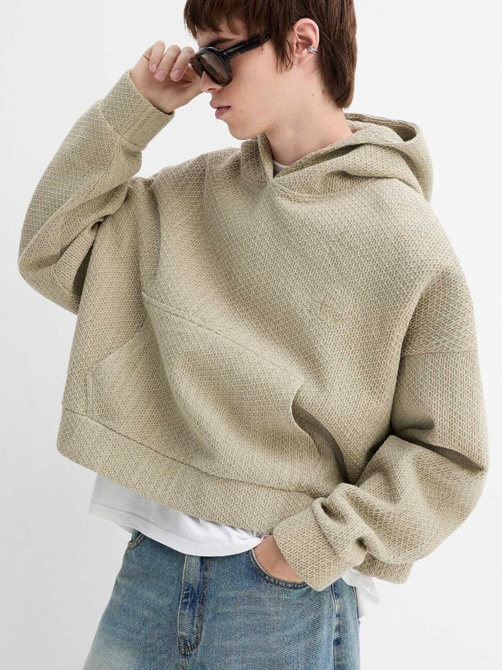 BNWT AW25 PROJECT X PARIS TEXTURED KNIT HOODIE M